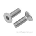 A2-70 Kecil Hexagon Socket Counterk Head Screws Din7991